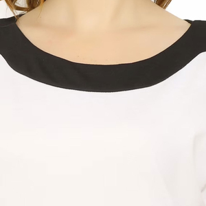 T-shirt en coton à manches courtes pour femme, 100% coton, haute qualité, impression personnalisée, coupe ample, prix bas, tendance, t-shirts pour femmes - Product Image 5