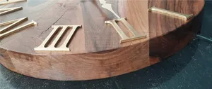 Handmade Wooden <b>Clock</b> Decorative Natural Wood Wall Hanging <b>Clock</b> For Bedroom And Living Room Premium Wooden <b>Clock</b> - Product Image 3