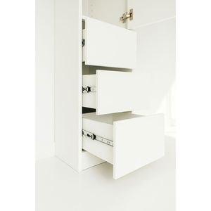 Sistema Armadio Modulare in Legno Elise con Specchio Bianco, Design Moderno Organizzativo - Product Image 4