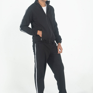 Conjunto Deportivo Masculino de Alta Calidad, Ligero, de Nailon y Poliéster, con Cremallera Completa y Franjas Laterales, Traje Deportivo Informal para Hombre - Product Image 3