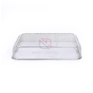 Stainless Steel Manual High Quality Sterilization Tray Rack Welded Wire <b>Mesh</b> Autoclave <b>Basket</b> Surgical Dental Instruments OEM - Product Image 2