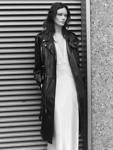 เสื้อโค้ทหนังแกะนำเข้าสำหรับผู้หญิงแจ็กเก็ตสไตล์ยาวพร้อมเข็มขัดสำหรับฤดูใบไม้ผลิ - Product Image 3