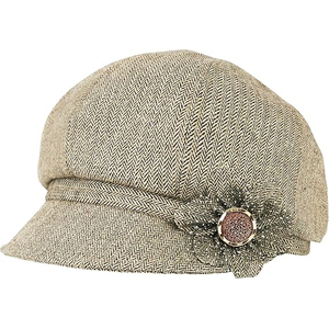 Casquette Newsboy en Laine Style Anglais avec Broderie Florale pour Femme Adulte, Hiver Décontracté, Respirante, avec Ruban et Cordon, 56-58CM - Product Image 2