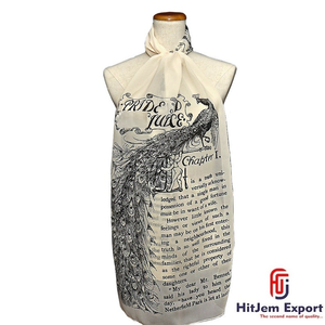 Creative Innovative Custom Printed Square Scarf Manufacturer <b>Silk</b> Feel <b>Head</b> <b>Wrap</b> Shawl Private Label OEM ODM India Factory - Product Image 1
