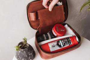 Leather Cosmetic <b>Case</b> Medium Size Vintage Style Zipper Closure Durable Travel Toiletries <b>Organizer</b> - Product Image 3