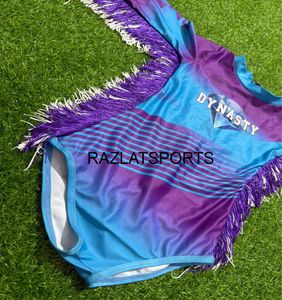 ชุดมาจารอตต์แบบกำหนดเอง ขายส่งเสื้อชั้นในกางเกงขาสั้นสำหรับเด็กเชียร์ลีดเดอร์ บริการ OEM พิมพ์ลายดิจิทัล AB ไดมอนด์ - Product Image 2