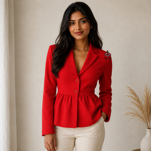 Vêtement grec d'honneur maçonnique pour femme, avec ourlet peplum, bouton unique, coupe classique, manches longues, élégant - Product Image 2