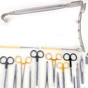 Kit d'instruments de chirurgie abdominoplastique Azicon de 36 pièces en acier inoxydable : ciseaux, pinces et rétracteurs - Product Image 2