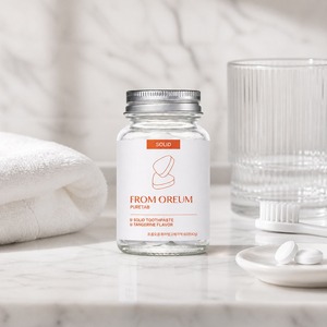 [FROM OREUM] Pasta de Dientes Sólida para Hoteles, Sabor Mandarina de Jeju, 60 Tabletas para Baños de Huéspedes - Product Image 4