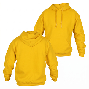 Sweat à capuche en molleton de coton pour homme, couleur unie, coupe classique, décontracté, poche kangourou, léger, impression numérique, automne - Product Image 1