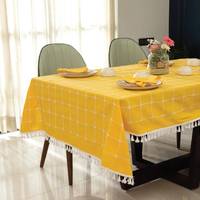 Nappe en coton et lin de qualité supérieure, matériau écologique, élégante et durable, idéale pour les tables à manger et les occasions spéciales