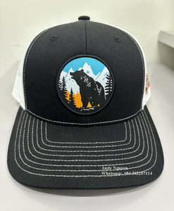 Nouvelles casquettes de golf trucker personnalisées à 6 panneaux avec logo, respirantes, imperméables, en tissu CVC, broderie 3D sportive, fabriquées au Vietnam. - Product Image 4