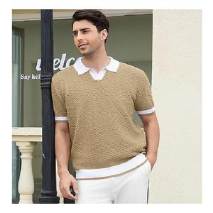 Nouvelle collection de polos élégants, design personnalisé tendance, grandes tailles, col rabattu, polos décontractés et stylés pour hommes - Product Image 3