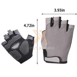 Servicio OEM, Guantes de Gimnasio de Cuero de Medio Dedo, Nuevo Estilo, Cómodos, de Primera Calidad, Correa de Muñeca Ajustable, Antideslizantes - Product Image 3