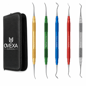 High Quality Ovexa Surgical Surtechs Made PK Thomas Silver Waxing Carver <b>Set</b> of 5 Pcs Dental Instruments Kit 1 Year Warranty - Product Image 6