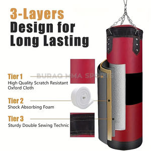 Sac de frappe en PU robuste pour l'entraînement au kickboxing et au MMA - Product Image 4