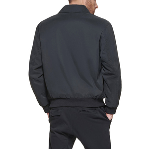 Chaqueta Bomber de Poliéster Gris Oscuro para Hombre con Cierre de Cremallera, Cuello Camisero, Estilo Casual, Ropa de Otoño - Product Image 5