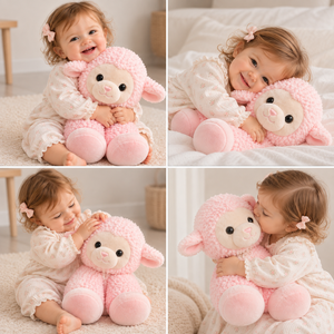 Peluche Agneau Blanc Adorable 30cm, Jouet Doux en Peluche pour Bébés et Enfants, Cadeau Unisexe, Vente en Gros, ODM, OEM - Product Image 2