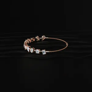 Bracelets et Joncs pour Femmes en Diamant de Laboratoire Taille Brillant Plaqué Or, Clarté VVS-VS, Couleur IGI Certifiée E, Tendance, Vente en Gros - Product Image 3