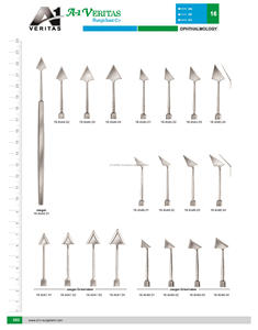 Juego de Instrumentos Quirúrgicos Oftalmológicos Manuales ENT A-1 VERITAS de Acero Inoxidable Jaeger-Grieshaber Keratomes |   Mejor Calidad ISO - Product Image 6