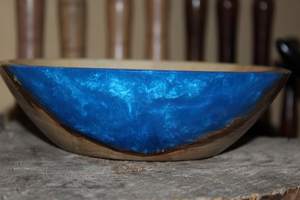 Tazón Hecho a Mano con Resina Epoxi y Madera Natural Sunset Ember - Product Image 2