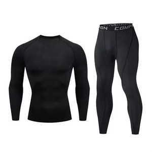 Chemises de compression unisexes respirantes en Spandex/Nylon, pour le sport, la gym, le MMA, le BJJ, Rash Guard à manches longues, Leggings, Combinaisons Rashguard - Product Image 4
