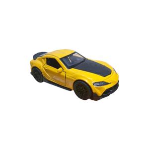 ประตูรถโมเดลโลหะเปิดปิดดึงวางเคลื่อนย้ายได้สีเหลืองฮอนด้า Nsx