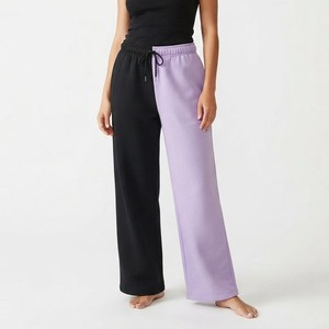 Wholesale Custom Women Sweatpants Two Tone Color Block <b>Drawstring</b> <b>Trousers</b> Relaxed Fit Cotton Fleece Joggers For Women - Product Image 3