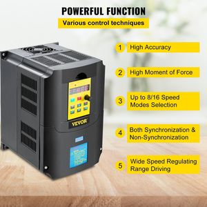 อินเวอร์เตอร์ปรับความถี่ AC 220V 4KW CNC VFD 5.5HP 1-3 เฟส สำหรับไดรเวอร์ปรับความถี่ - Product Image 3