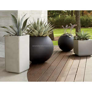 Juego de 2 macetas y macetas de hierro y metal de forma redonda, macetas y macetas de flores de interior para hogar y Jardín de calidad de lujo - Product Image 4