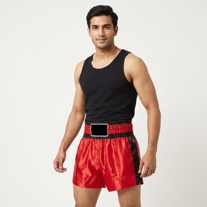 Shorts de boxe Muay Thai 2026 pour hommes et femmes, 100 % coton lavé, personnalisables, livraison gratuite - Product Image 1