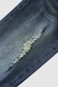 Jean en denim vintage taille haute coupe bootcut pour femme, longueur genou, en coton - Product Image 5