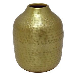 Vase à fleurs rond en aluminium martelé style Art Déco, base antidérapante, taille personnalisée, décoration, origine Uttar Pradesh - Product Image 6