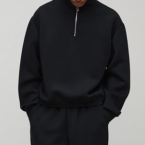 Survêtements tendance pour hommes avec fermeture à quart de zip, en coton/polyester pour un ajustement confortable et décontracté en hiver, service OEM - Product Image 2