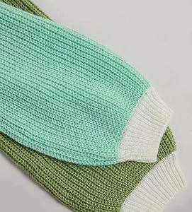 Suéter de Mujer con Mangas Farol, Tejido, Holgado, Suave y Cálido, Estilo Europeo, Ropa de Moda para Damas - Product Image 5