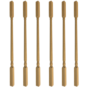 Balustre moderne en bois pour rampes d'escalier d'hôtel et de villa, résistant à l'eau, écologique, à fixation au sol, type d'extrémité - Product Image 1