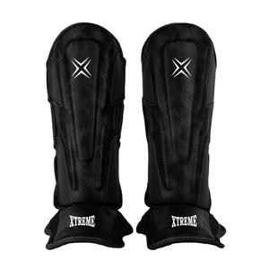Protections de tibias MMA pour entraînement, protections de tibias pour kickboxing MMA avec sangles réglables, protections de tibias légères pour combattants - Product Image 1