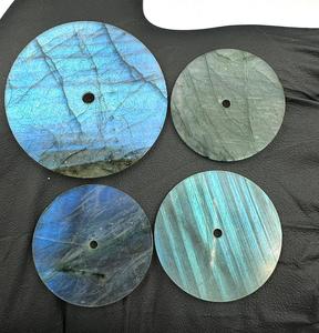 blue fire labradorite Flat Back Watch Dial 28.5 mm 1 mm Thickness 2mm Center Hole watch <b>Face</b> - Product Image 3