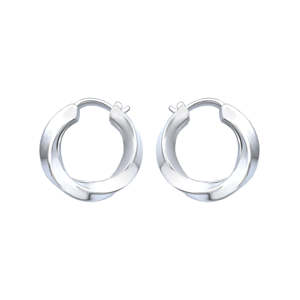 Elegant 925 Silver Bohemian Hoop <b>Earrings</b> For Women Stylish Jewelry For Anniversary Wedding Party Everyday Wear And Special - Product Image 1