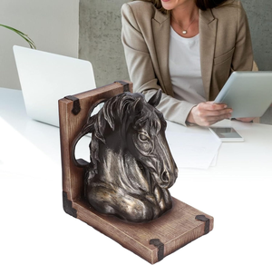 Sujetalibros Decorativo con Forma de Cabeza de Caballo para Escritorio de Oficina, Estantería y Decoración del Hogar - Product Image 2