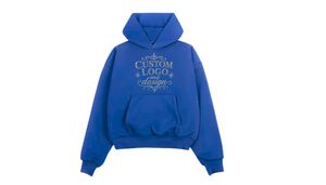 Hoodie surdimensionné personnalisé avec imprimé pailleté, poche avant, unisexe, épaules tombantes, coupe ample, options de patchs brodés disponibles, MOQ 10 - Product Image 3