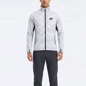Full Zip <b>Running</b> <b>Winter</b> <b>Jacket</b> For Men Comfortable Athletic Outerwear For Jogging Gym Training Exercise And Outdoor Activities - Product Image 3