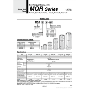ข้อต่อโรตารี่นิวเมติก MQRF4-M5ชิ้นส่วนนิวเมติก SMC - Product Image 1