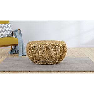 Tavolino da Caffè Rotondo in Oro T3502 32 - Product Image 1