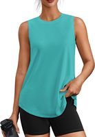 Elegante Camiseta Deportiva para Mujer, Verde, Sin Mangas, Cuello Redondo, con Botones de Encaje, Ecológica, Transpirable, de Punto, de Secado Rápido, Estilo Deportivo, ODM