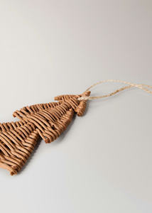 Accesorios Decorativos Boho de Ratán, Decoración Navideña Única, Árbol de Navidad de Ratán para Colgar en la Pared, Tejido a Mano - Product Image 4