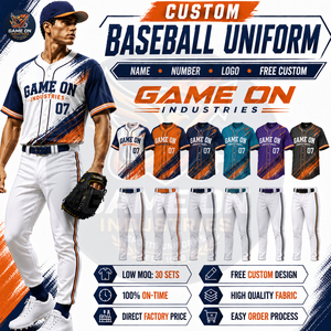Vêtements de baseball personnalisés directement de l'usine, vêtements de sport pour hommes, maillot de baseball entièrement boutonné avec sublimation et pantalon assorti - Product Image 3