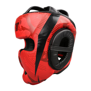 Casque de boxe OEM en gros, protection intégrale du visage, en cuir PU, imprimé camouflage, fermeture auto-agrippante, unisexe, pour adulte - Product Image 2