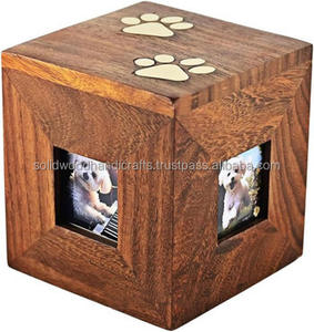 Urnes funéraires en bois faites à la main pour animaux de compagnie, urnes commémoratives de crémation de haute qualité - Product Image 2