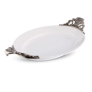 New Arrival Look Wedding <b>Table</b> Decoration Serving Metal Tray Embossed Design Serving Tray Supplier By India - Product Image 2